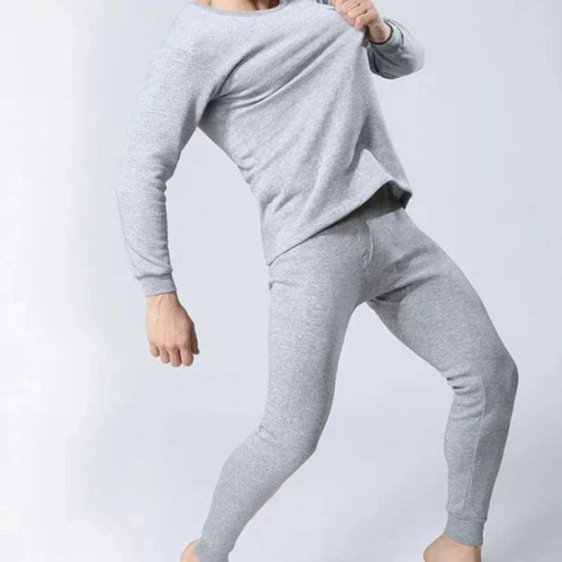 Winter Thermal Underwear Long Johns Mens Keep Warm Tops Pants Set Thick Clothes Comfortable Thermo Underwear Sets H251017
