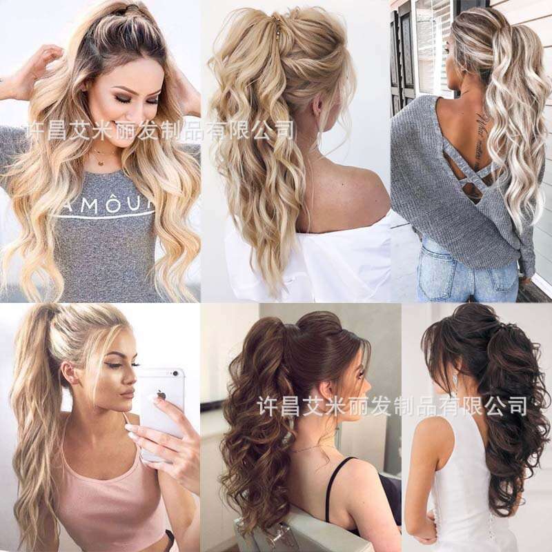Long Curly Wavy Curl Large Claw Clip Ponytail Hair