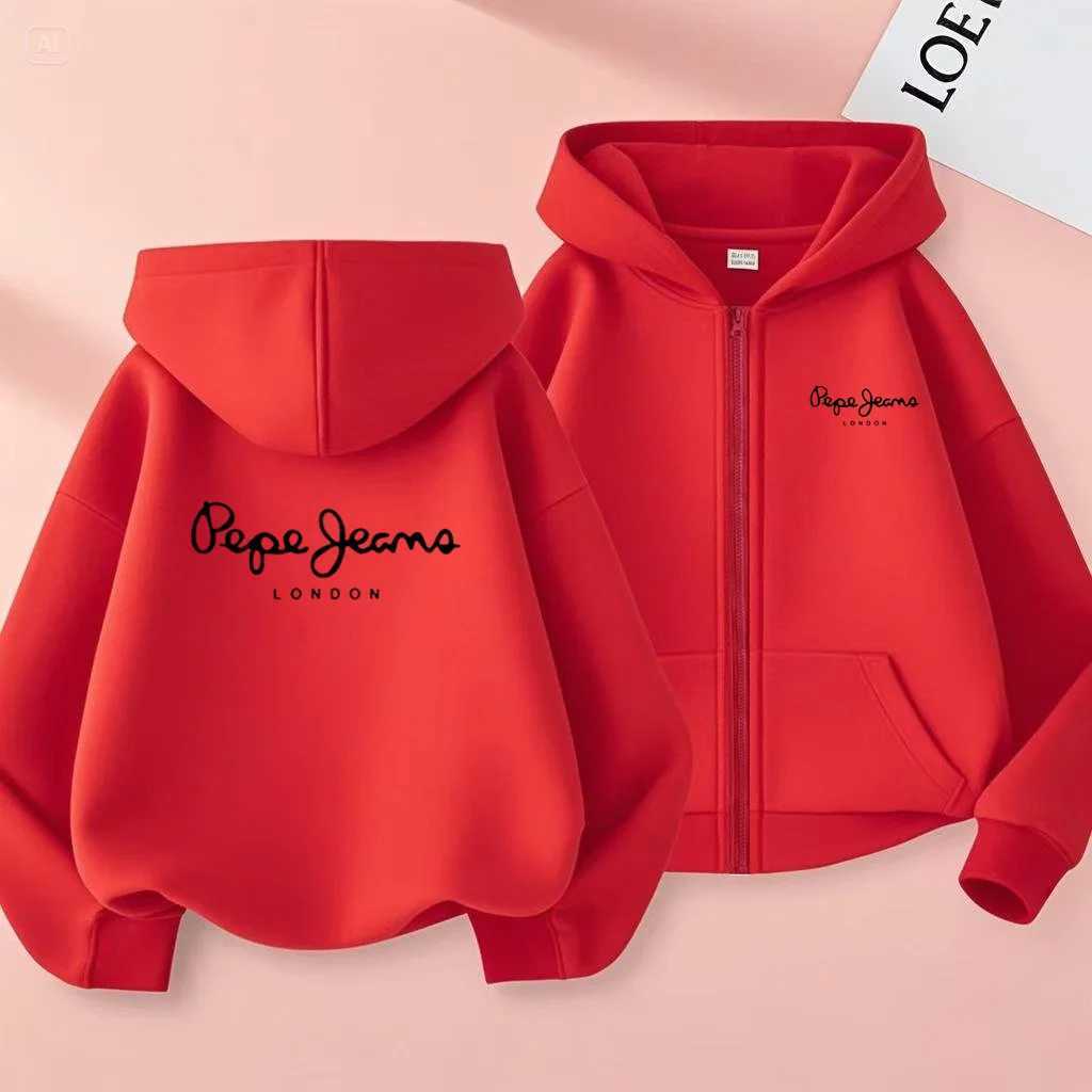 Hooded Zipper Jackets for Children Aged 3 to 13 Loose Casual Wear Gift Jackets for Boys and Girls Autumn and Winter Styles C251017