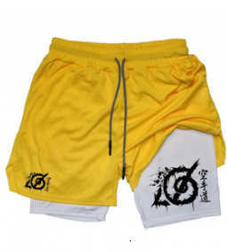 2025 Cross-border Trend Summer Print Double-Layer One-Piece Men's Basketball Running Leisure Home Fitness Shorts