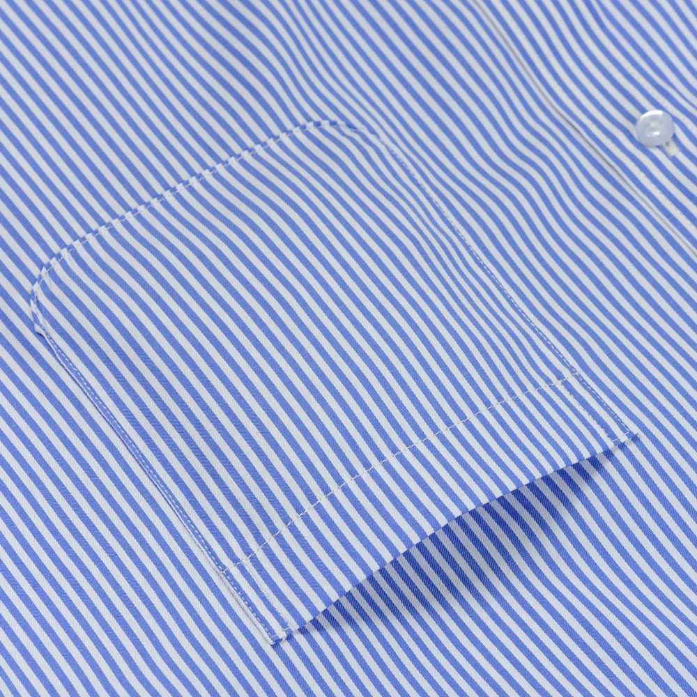 Mens Long Sleeve Striped Dress Shirts Regular Fit Comfy Cotton Blend Business Office Casual Buttonup Shirts with Front Pocket J251017