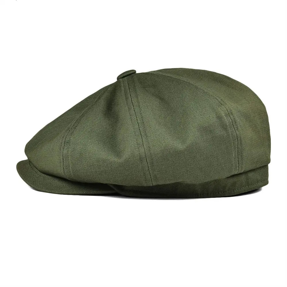 BOTVELA sboy Cap Mens Twill Cotton Eight Panel Hat Womens Baker Boy Caps Retro Big Large Hats Male Boina Green Beret 251008