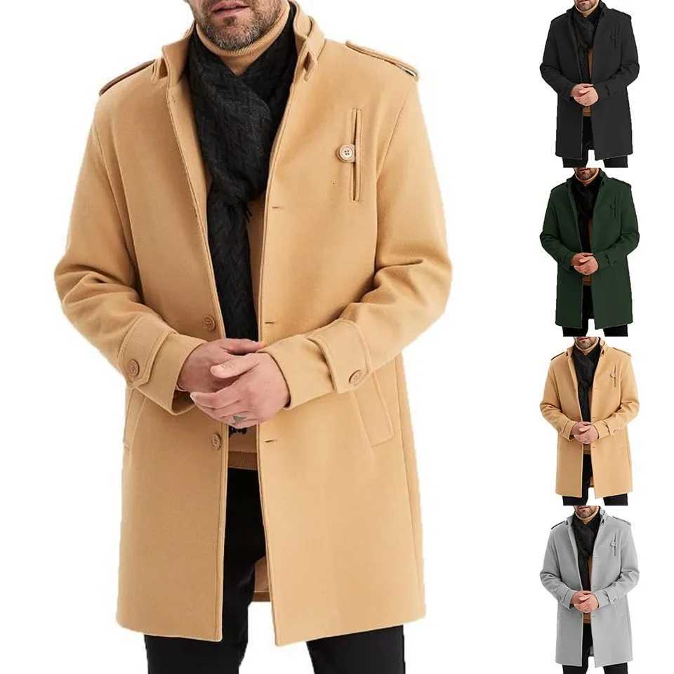 Autumn Winter Overcoat Suits Slim Fit Jacket Long Sleeve Jacket Brand New Condition Mens Apparel Regular Length Z250918