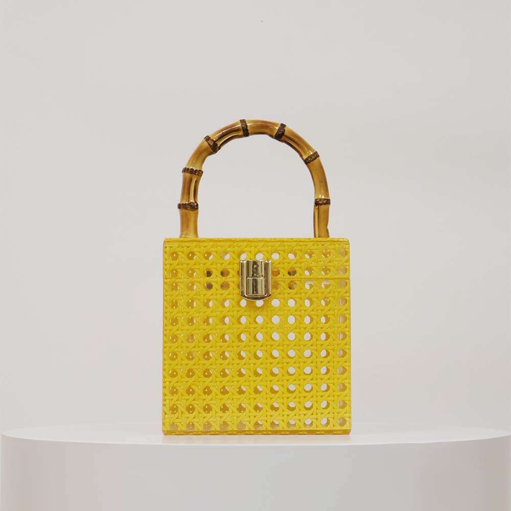 Hot Selling New Rattan Handbag Acrylic Evening Single Shoulder Crossbody Wedding Fashion Women S Bag High Quality