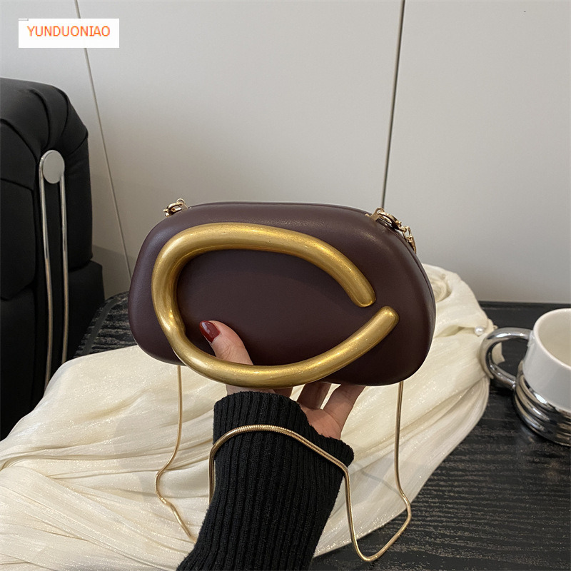 Women's shoulder bag evening bag mini square autumn and winter designer bag retro style metal luxury handbag chain women's crossbody bag