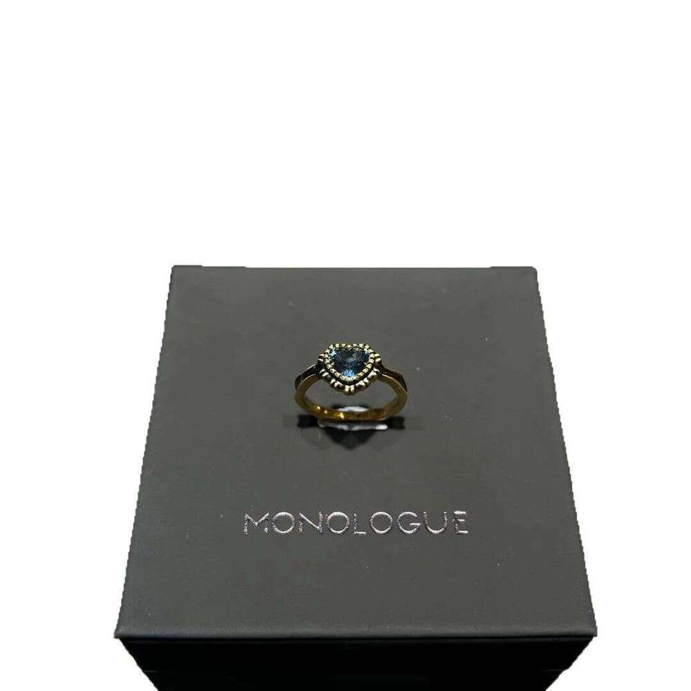 New Ocean Heart Food High-End Versatile Black Gold Ring