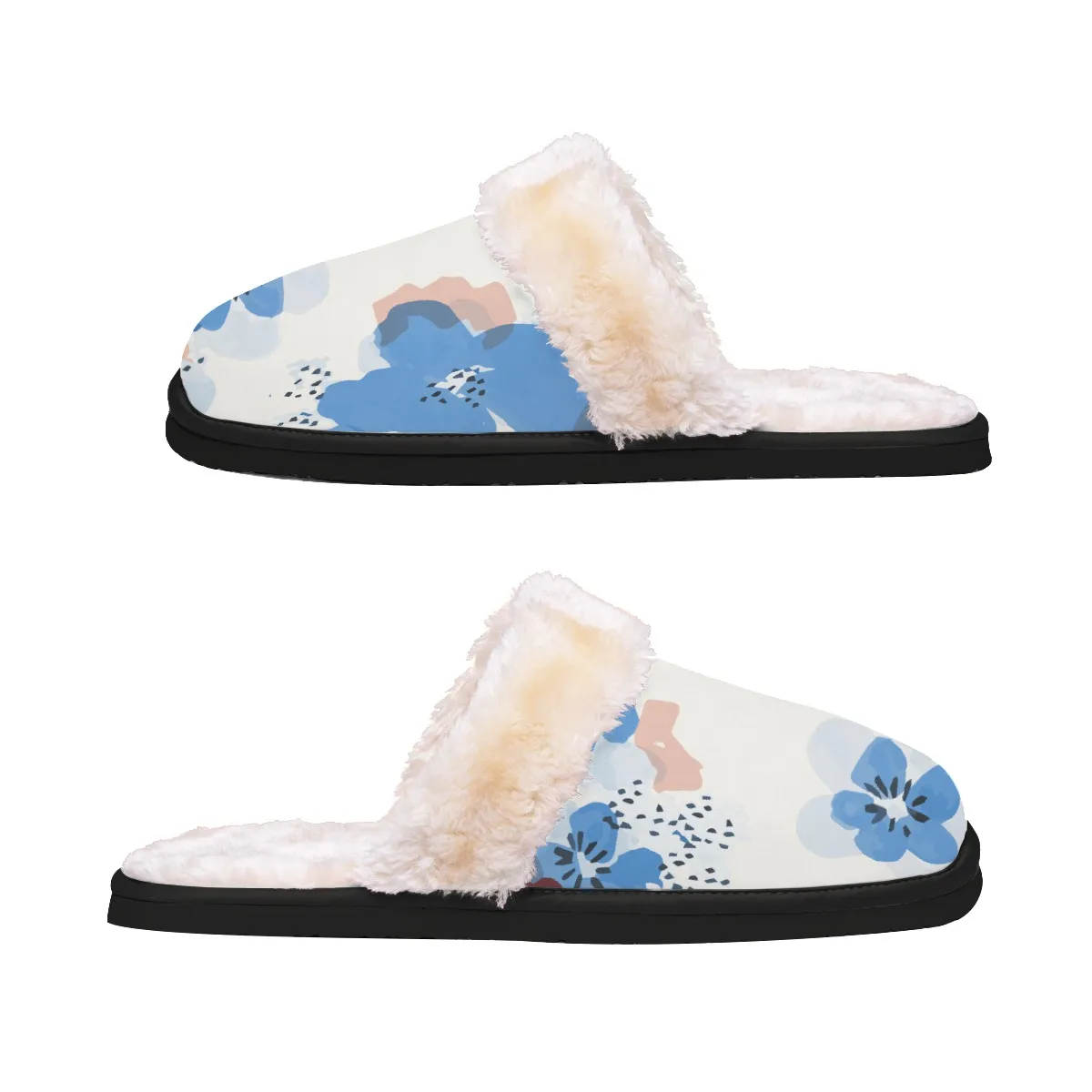 DHgatepod Men's Plush Slippers - Cozy Non-Slip Indoor House Shoes for Fall & Winter