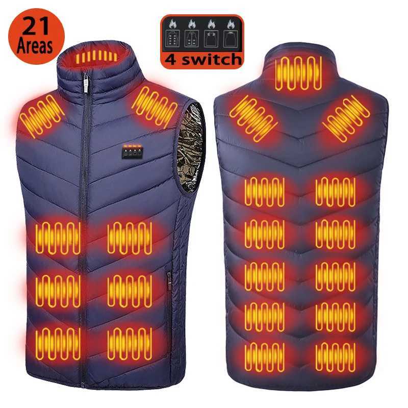 Heating Vest Blue Men's Jacket Heated Winter Women's Heated Jacket Thermal Vest Warmer Outdoor Sports Jacket H251017