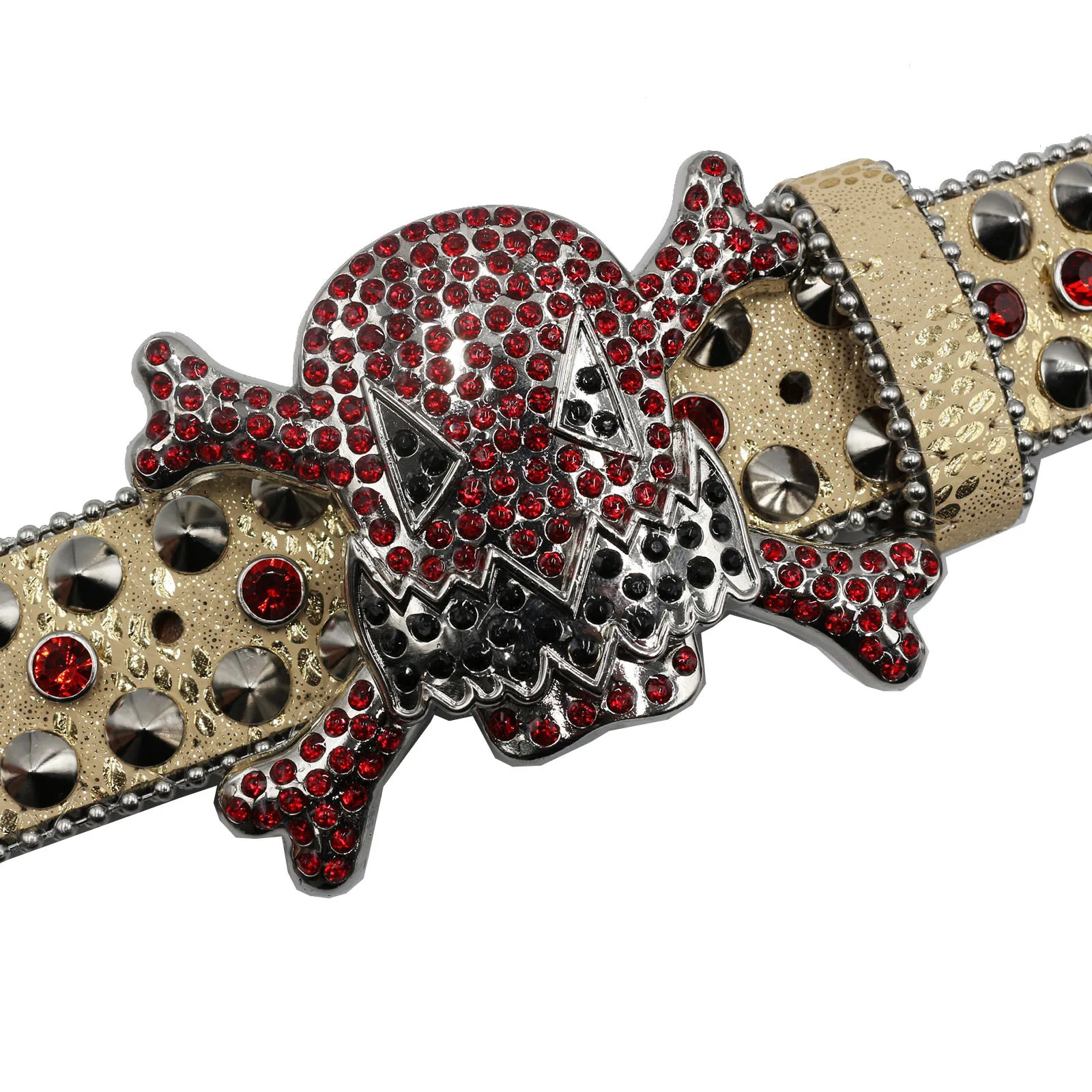 Fashion Skull Rhinestone Belt for Women Crystal Encrusted Jeans Decoration Diamond bb Belt Style 251010