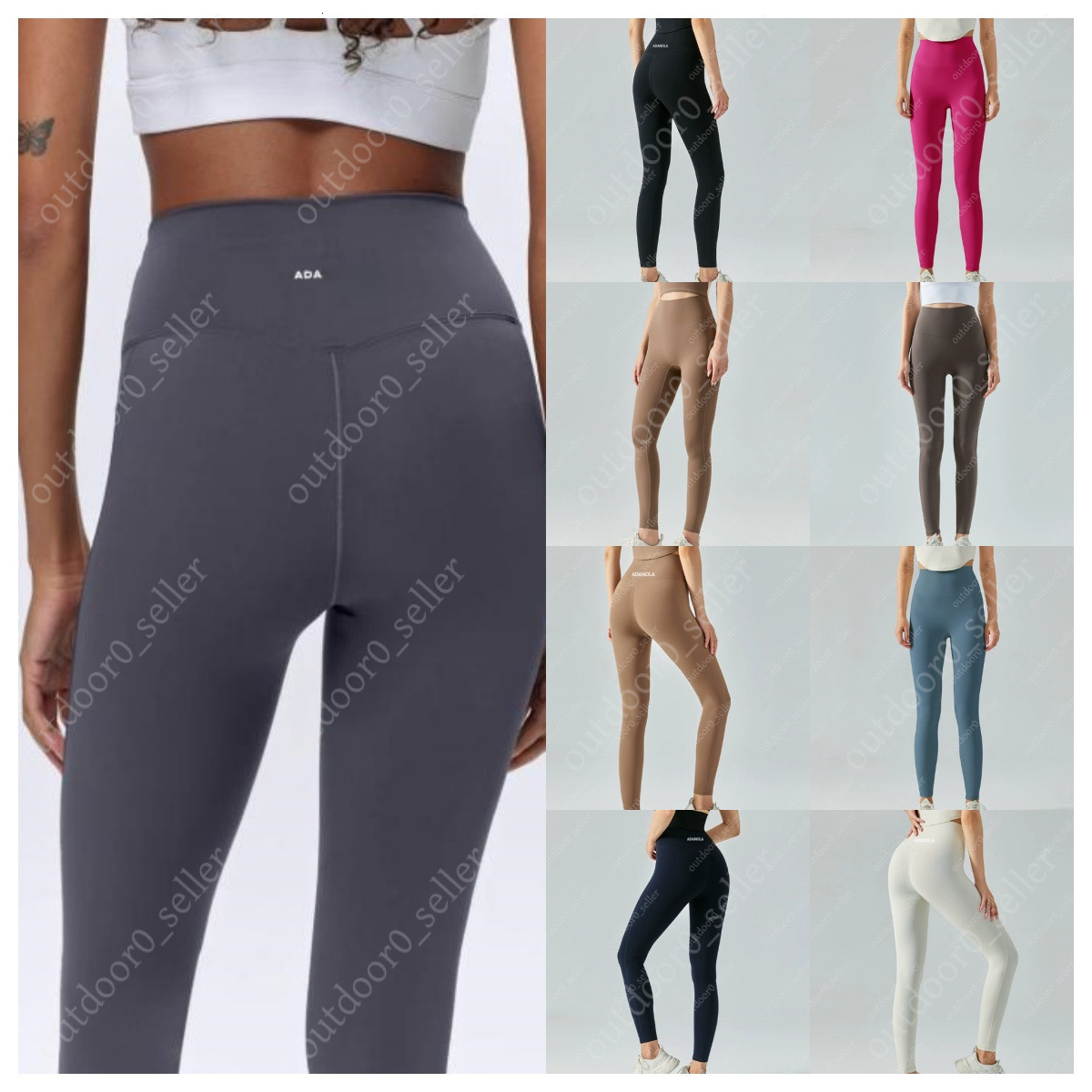 2025 10A Yoga Leggings Women Pants Outfits Lady Sports Ada Hoodie Ada Yoga Fashion Ladies Exercise Fitness Wear Girls Running Ninth Pants Adanolas Leggings 71A