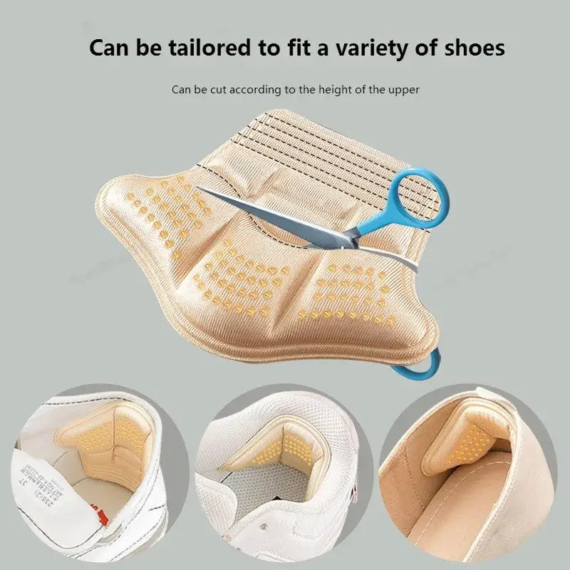 1Pair Heel Stickers Heel Protectors Sneakers Size Insoles Antiwear Feet Shoe Pads Adjust Size Heel Cushion Inserts 251011