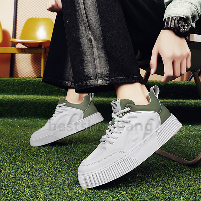 Spring Summer mens trainers Low-top running shoes Fashion red green black Casual Versatile Anti-slip sole durable skate sneakers Size 39-44