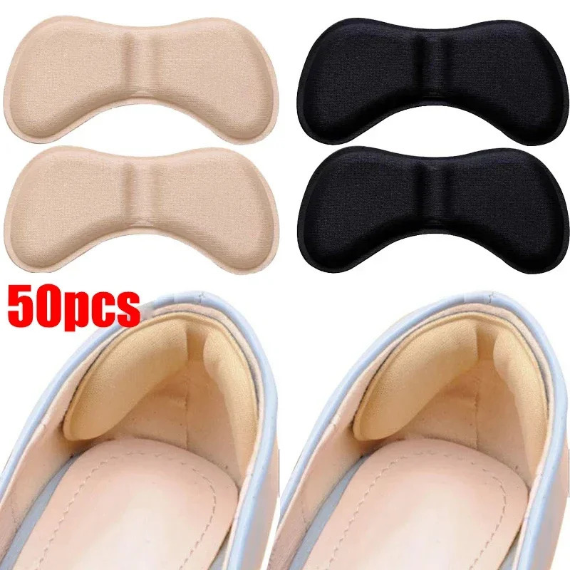 50 pcs Heel Insoles Patch Pain Relief Antiwear Cushion Pads Feet Care Heel Protector Adhesive Back Sticker Shoes Insert Insole 251011