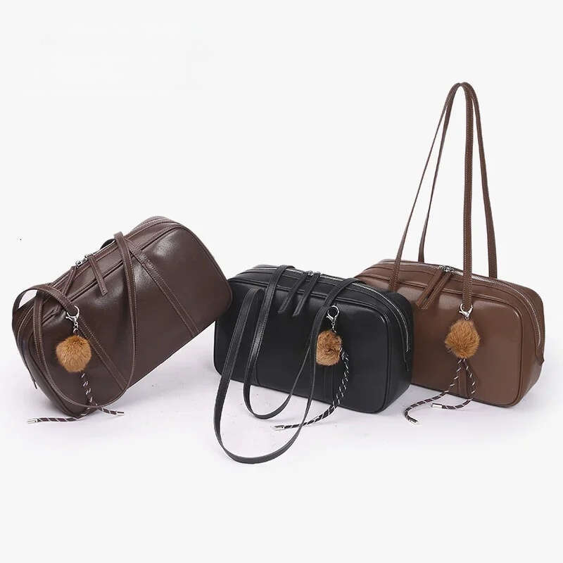 Women Cowhide Genuine Leather Shoulder Bags Ladies Fashion Designer Handbags Female Retro Commute Boston Handbag Lady New