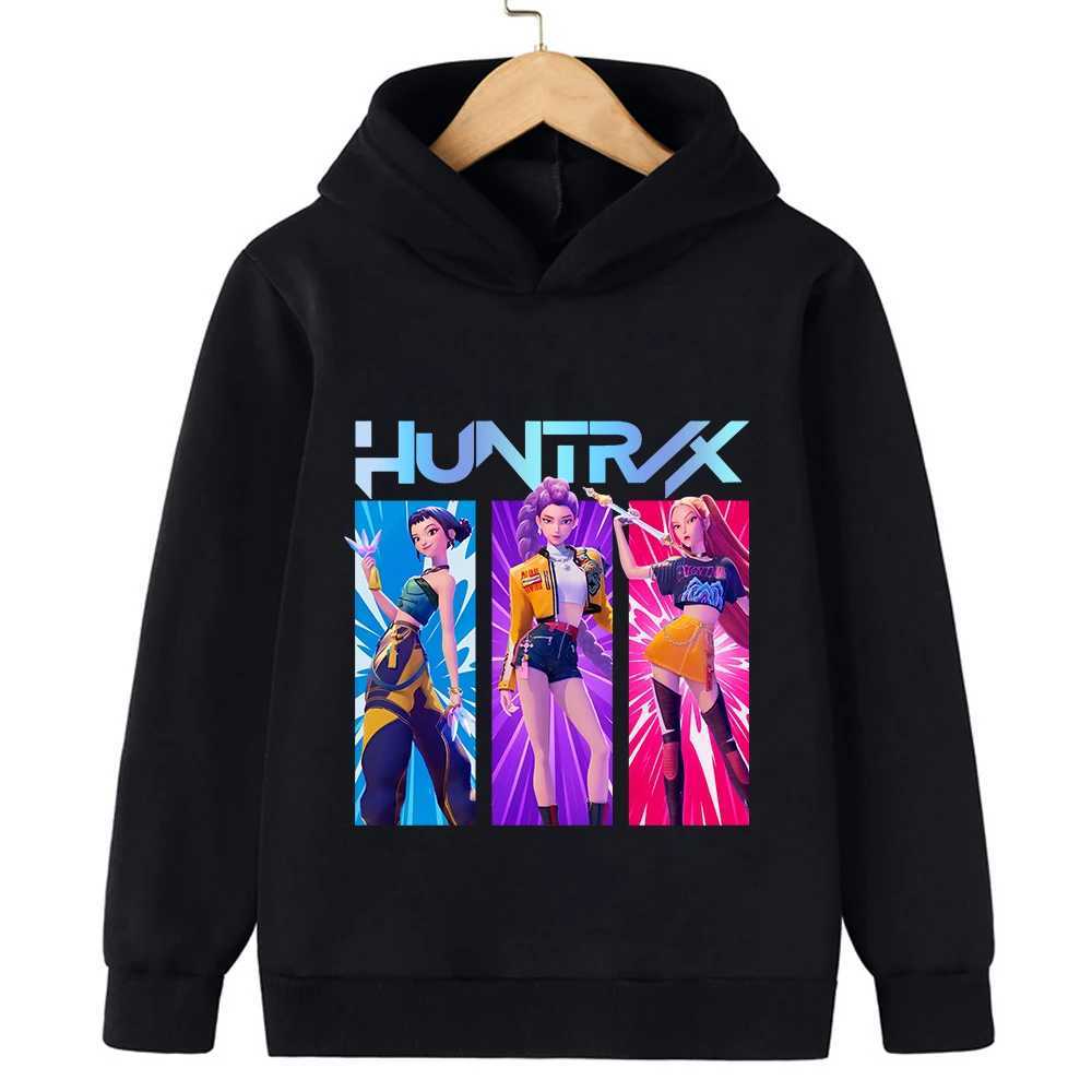 KPop Demon Hunter Rumi Derpy Girls Boy Hooded Sweatshirt Warm Childrens Wave Fashion Casual Tops Casual Girls Clothing C251017