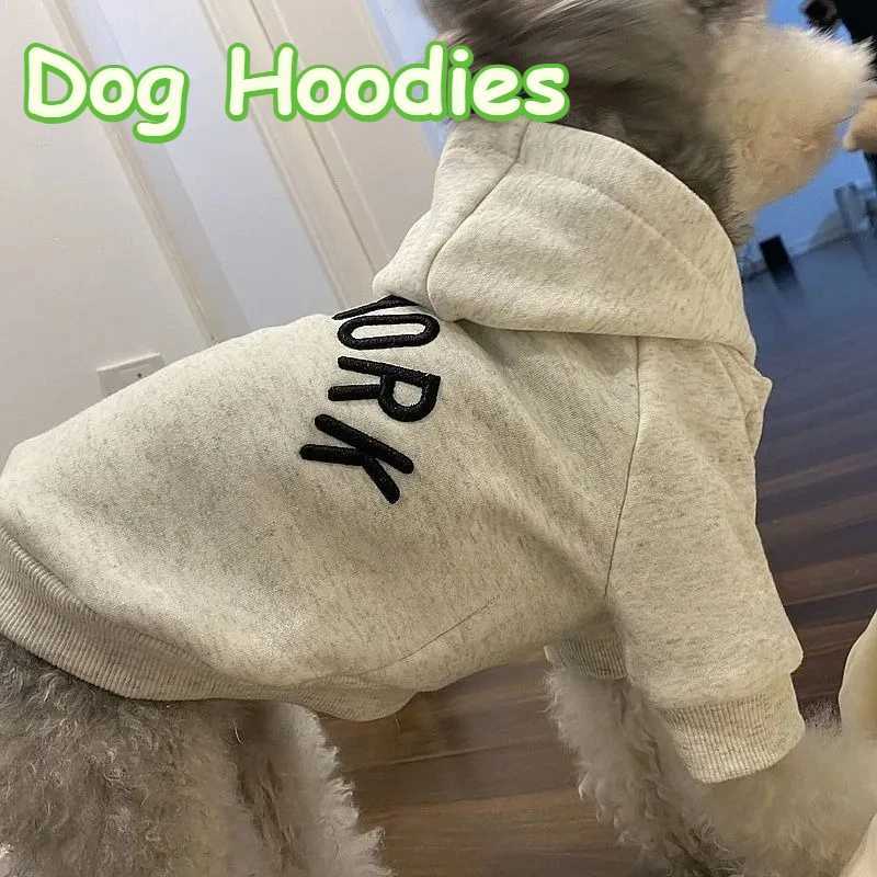 Dog Hoodies Autumn Winter Pet Sweatshirts Warm Clothes for Dogs Letter Print Hoodies Bichon Frise Fleece Thickened Cat ClothesW251017