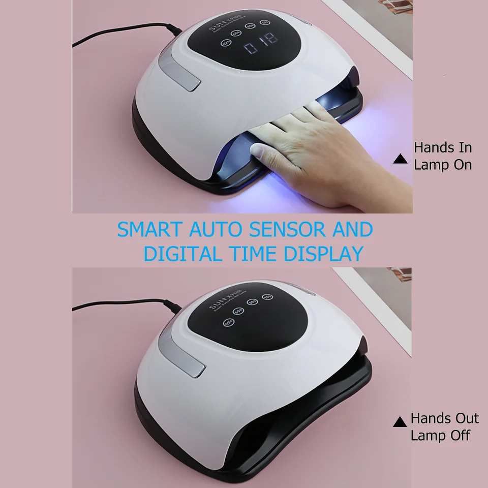 SUNX9 Max UV LED Nail Lamp Nail Dryer 57 LEDs Manicure Lamp Portable Nail Gel Polish Lamp Professional Manicure Machine 251014