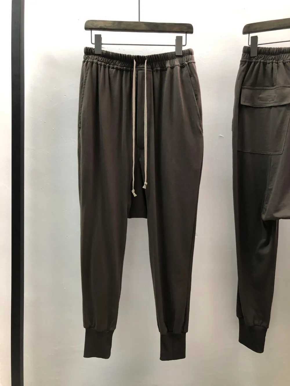 Owen Seak Men Casual Pants 100 Cotton Gothic Men Clothing Sweatpants Summer Lightweight Women Solid Loose Pants Size XLXJ251017