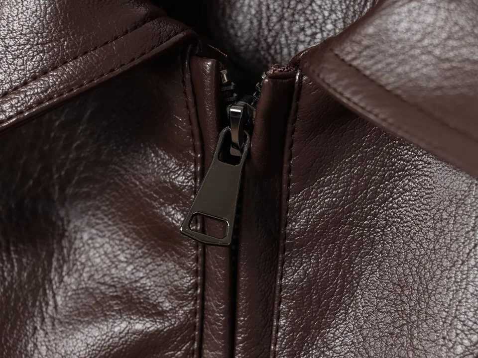 autumn new womens casual fashion simple temperament allmatch imitation leather pilot lapel jacket top coatT251017