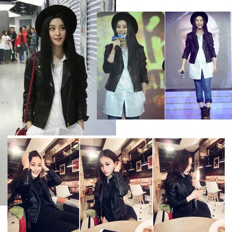 Woman S6XL PU Leather Jacket New Motorcycle Leather Short Coat Spring Autumn Thin Outwear Oversize Fit for 40100kgT251017
