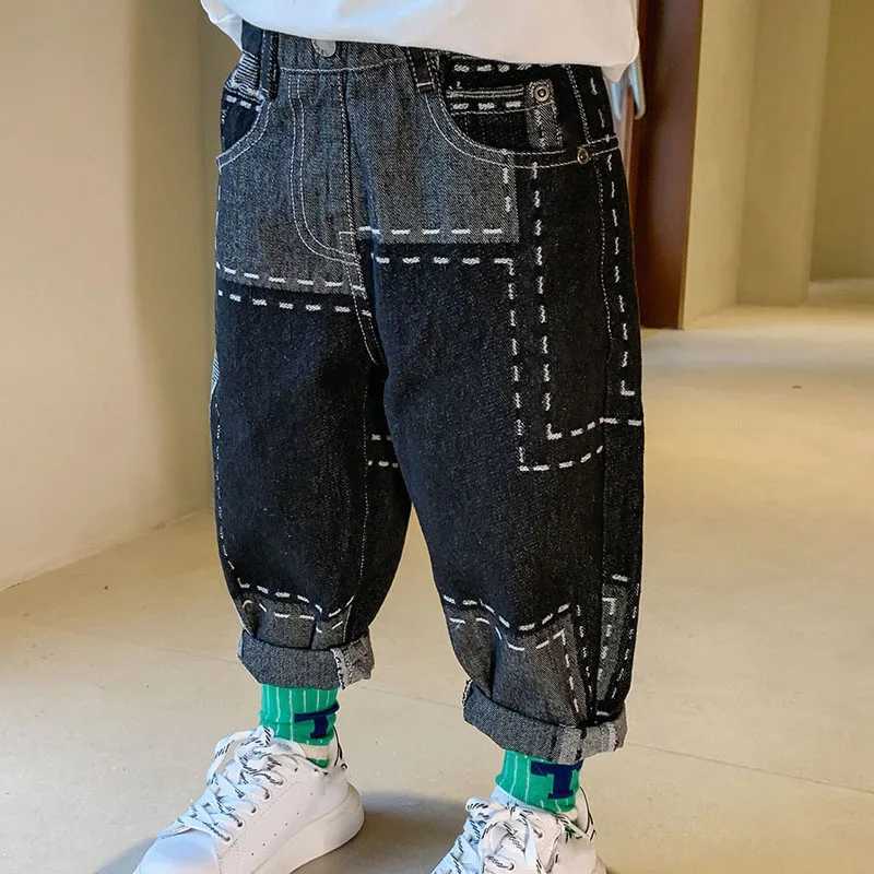 Boys And Girls Pants Hip Hop Style Japan Korean Irregular Trend Jeans Loose Casual Comfortable Autumn And Winter New TrousersT251017