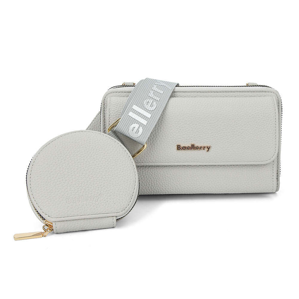 Wallet New Baellerry Lychee Texture Crossbody Letter Zipper Shoulder Mother-Daughter Women's Bag