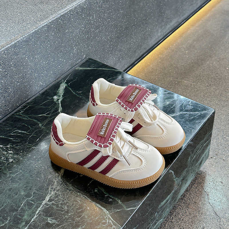 Children's sports shoes 2025 spring new leather surface casual Forrest Gump shoes versatile running shoes for boys and girls L251017