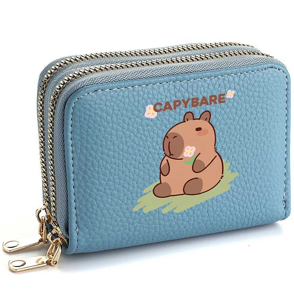 1pc Capybara Wallet Cartoon Print Womens Cute Coin Wallet Slim Wallet Credit Card Holder WalletW251017