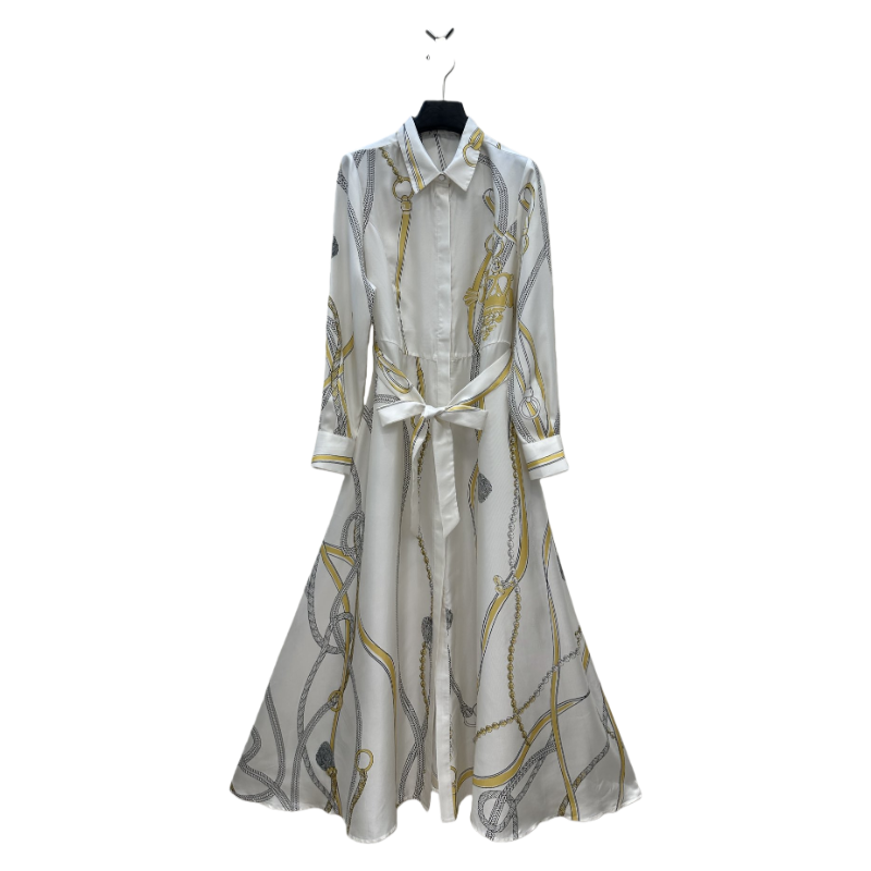 H brand designer silk dress Palefroi Remix Womens summer shirt casual business shirt office lady Fashion