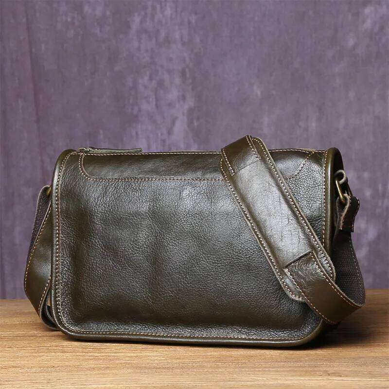 Designer Bags Handmade Genuine Leather Shoulder Backpack Men's Retro Original First Layer Cowhide Plain Color Casual Fashion Messenger Bag Hot Se