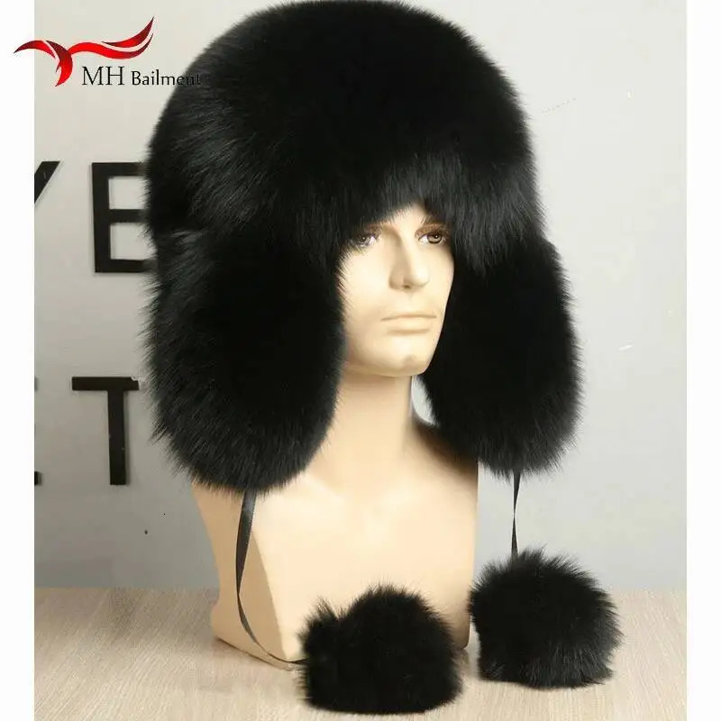 Full Hair Fox Mao Leifeng Hat Men And Women Earmuffs Keep Warm Thickening Northeast Hat Genuine Leather Real fur 251009