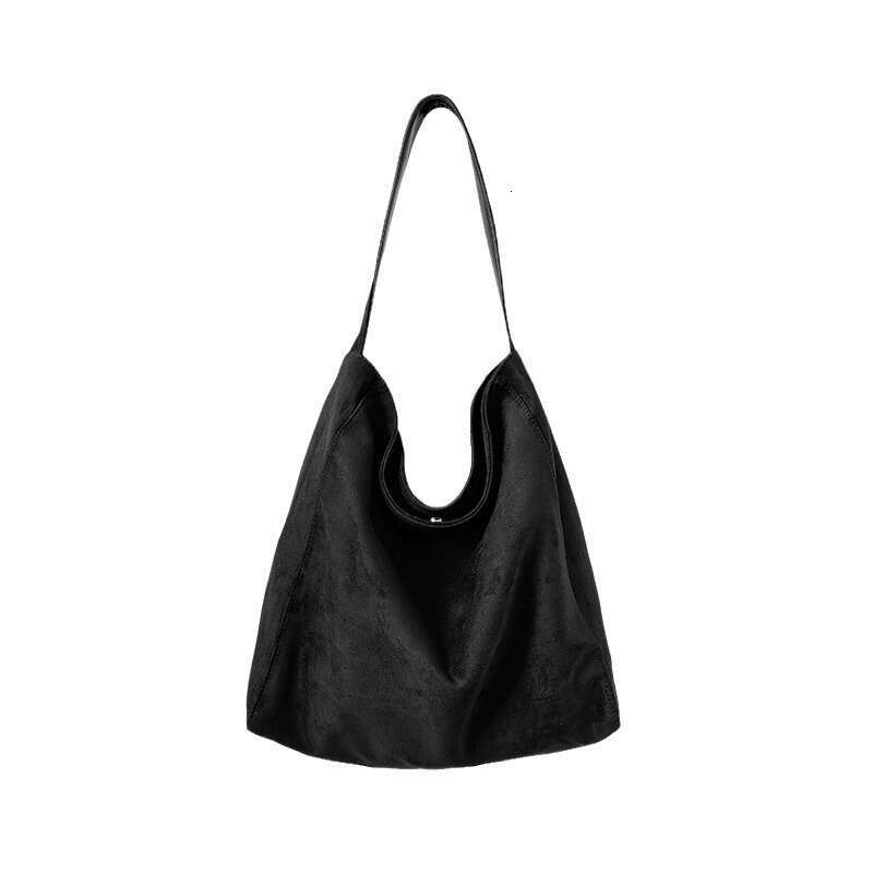 Autumn New Large Capacity Textured Korean Style Single Shoulder For Women Commuting Suede Tote Bag Casual Versatile B5