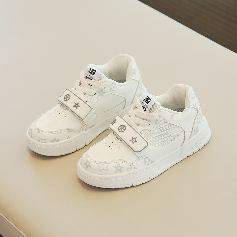 Designer shoes free shipping 2025 Spring Fashion Sports Shoes for Boys Velcro Mesh Casual Shoes for Girls size 21-35 black white orange blue green