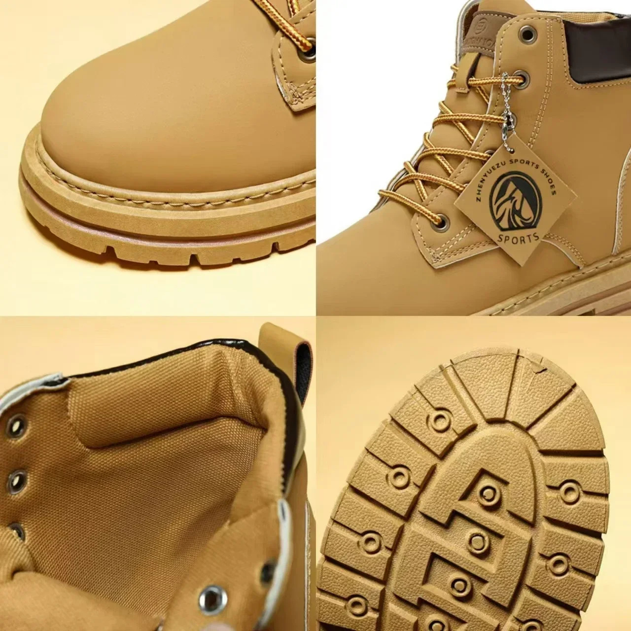 High Top Boots Mens Leather Shoes Fashion Outdoor Ankle Boots for Men LaceUp Comfortable Male Boots Non Slip Flat Boot Botas 251013