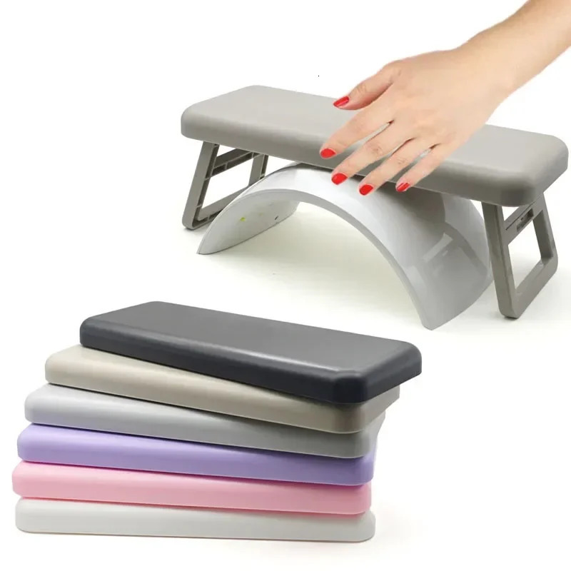 Folding Nail Hand Manicure Rest Arm Stand Pillow Cushion Holder Table Desk Armrest Sponge Support Mat Polish Tool Practice Salon 251014