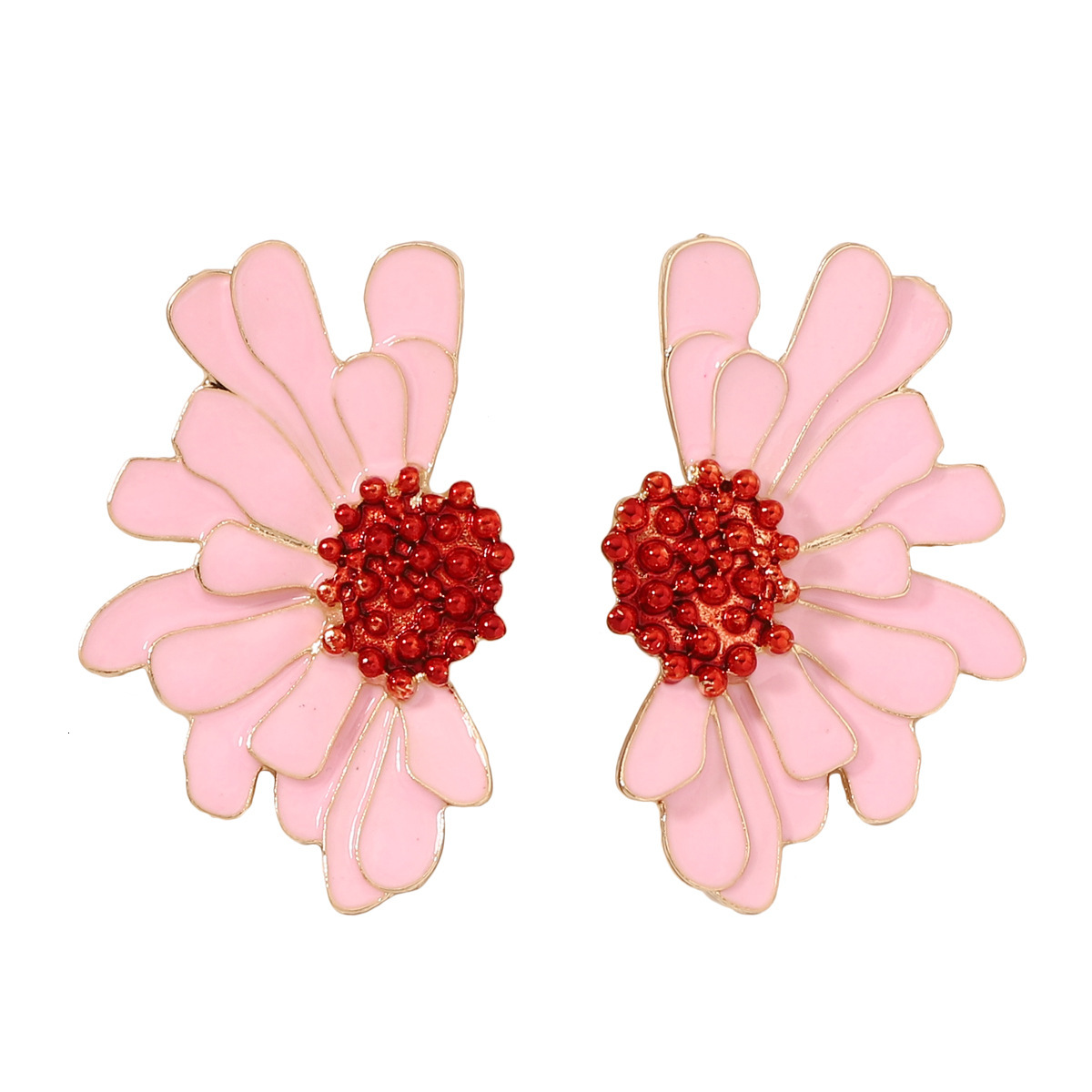 Designer earrings Alloy Enamel Earrings Fashion Trend Floral Earrings Simple Fresh Flower Stud Earrings Jewelry gift for women