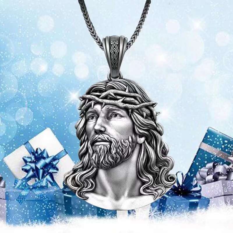 Religious Jesus Hip Hop Jewelry Pendant Fashion Gift Necklace