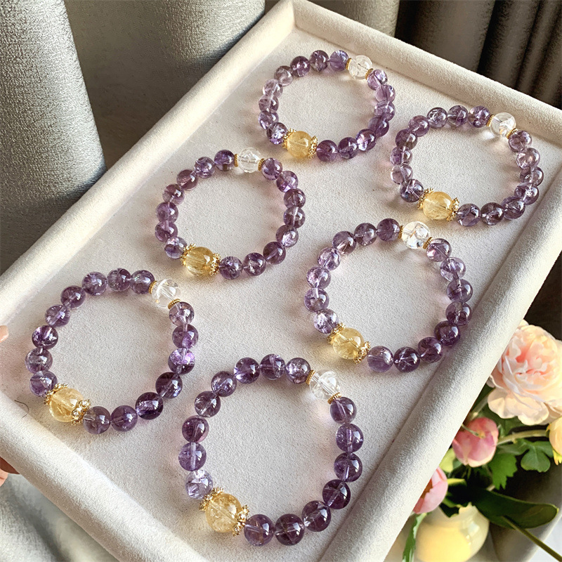 Elegant DIY Purple Amethyst Crystal Necklace with Icy Glitter Finish