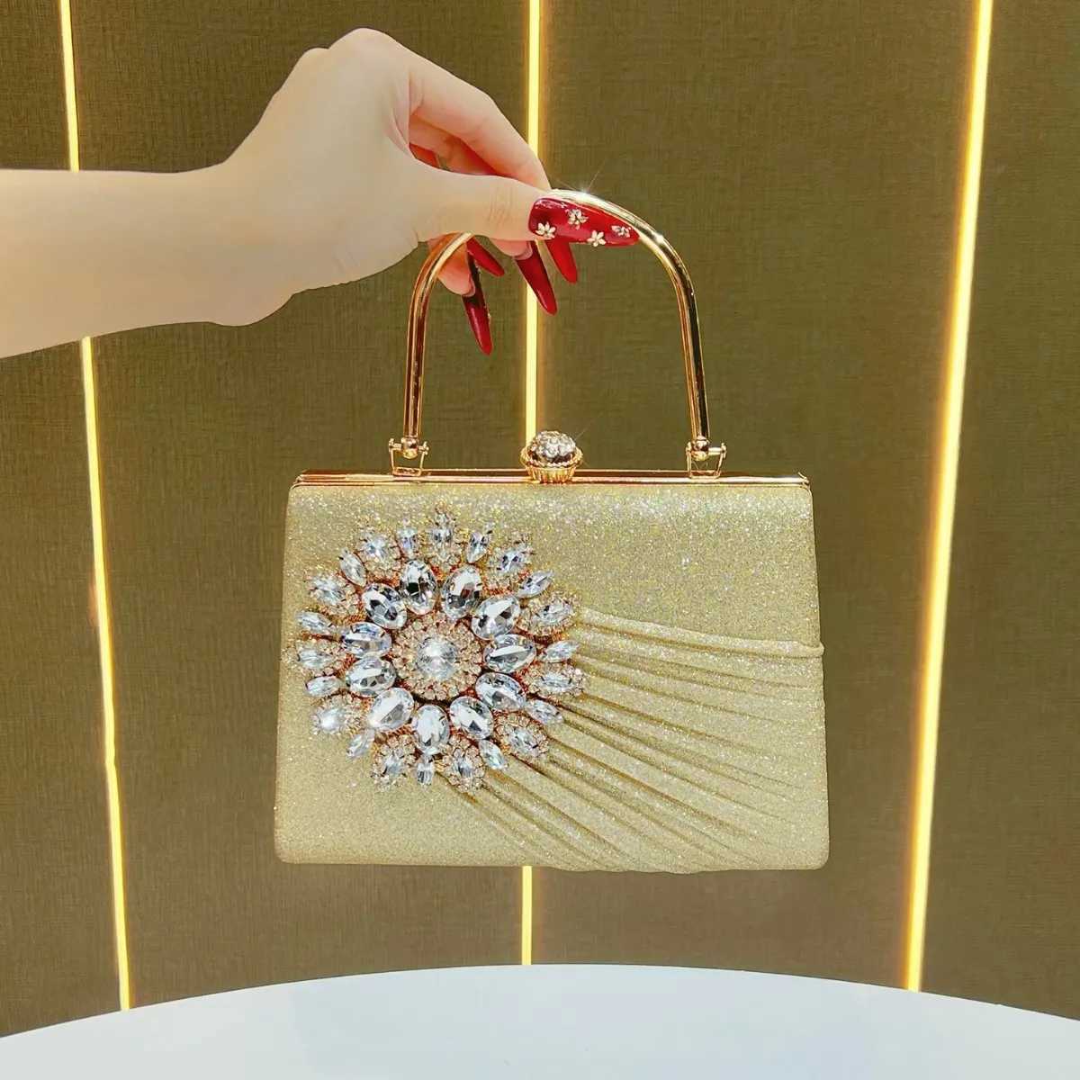 Dinner bag niche diamondencrusted handbag single shoulder oblique span banquet evening bag fashion handbag Z251017