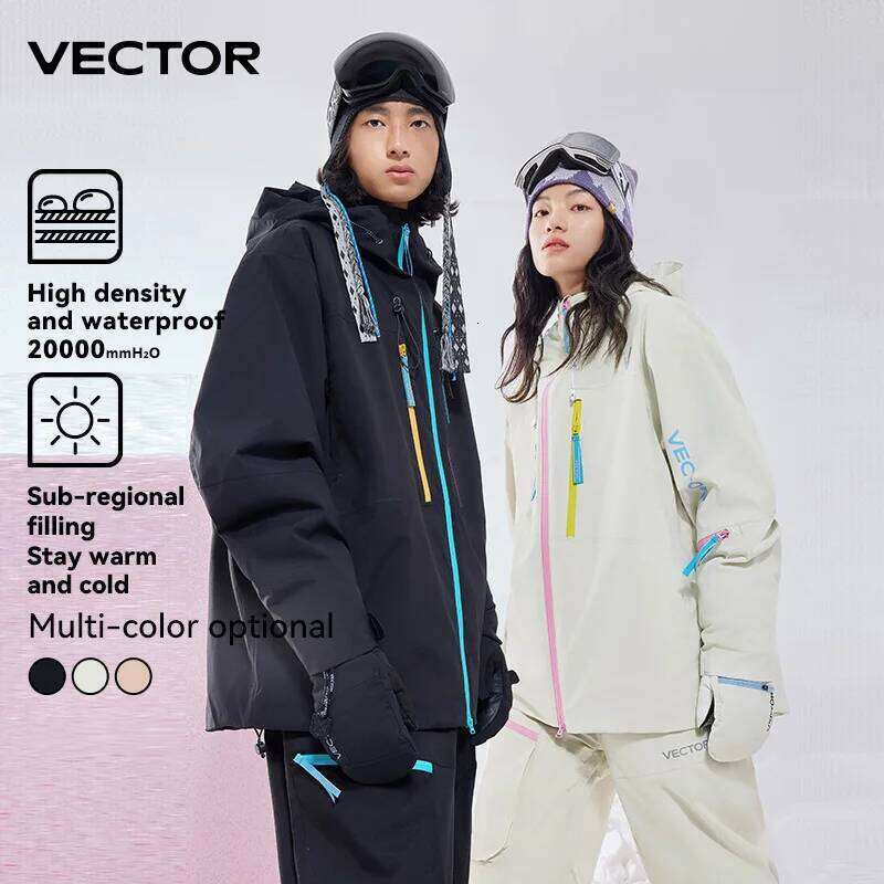2025 Men Women Cotton Contrast Skiing Top Waterproof And Durable Warm Snowboard Ski Double Single Board Outdoors