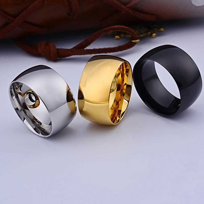 New Width 115mm Titanium Steel Ring Smooth Couple Ring for Men Wedding Jewelry Engagement GiftW251017