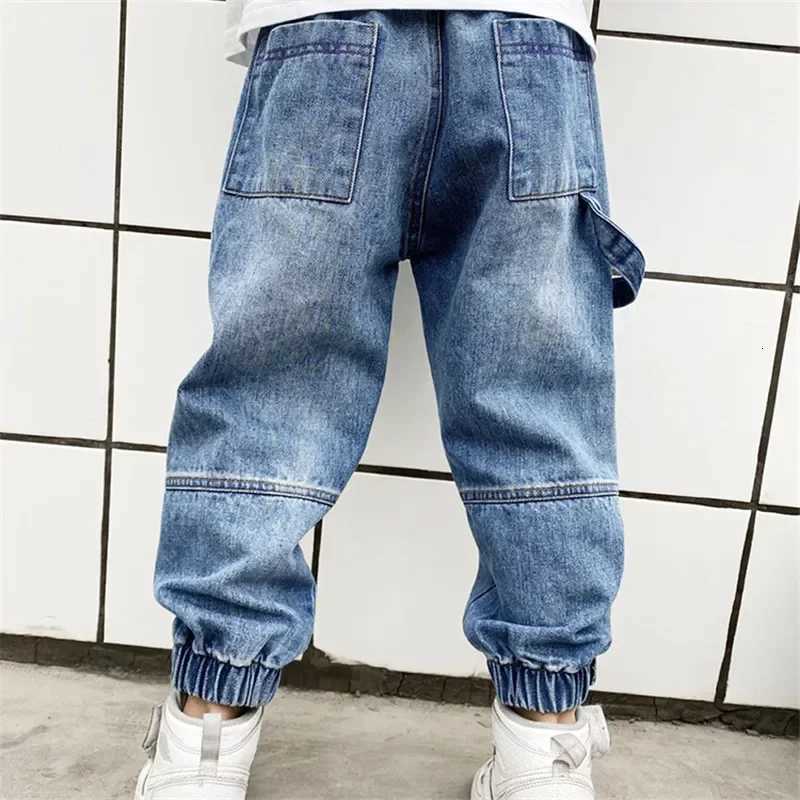 4 5 6 7 8 9 10 11 12 Years Childrens Clothing Hip hop Boys jeans Cowboy Kids Boys Jeans Blue Letter Embroidery Warm Denim pantsT251017