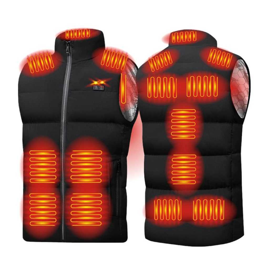 7111315 Areas Heated Jacket for Men Women Thermal Coat Intelligent USB Electric Heating Vest Winter Skiing Warm Heated Vest H251017