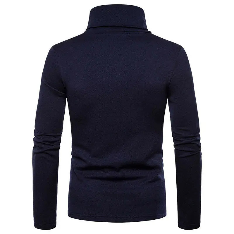 Autumn Winter Mens Turtleneck Sweaters Casual Thermal Long Sleeve Slim Fit Pullovers Stretch Basic Tops Sweatshirt Jumper TShirt 251017