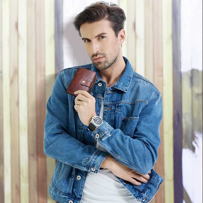 100 Genuine Leather Men Wallets Zipper Engraving Coin Purse Short Male Money Bag Quality Rfid Walet Small Card Holder ClutchW251017