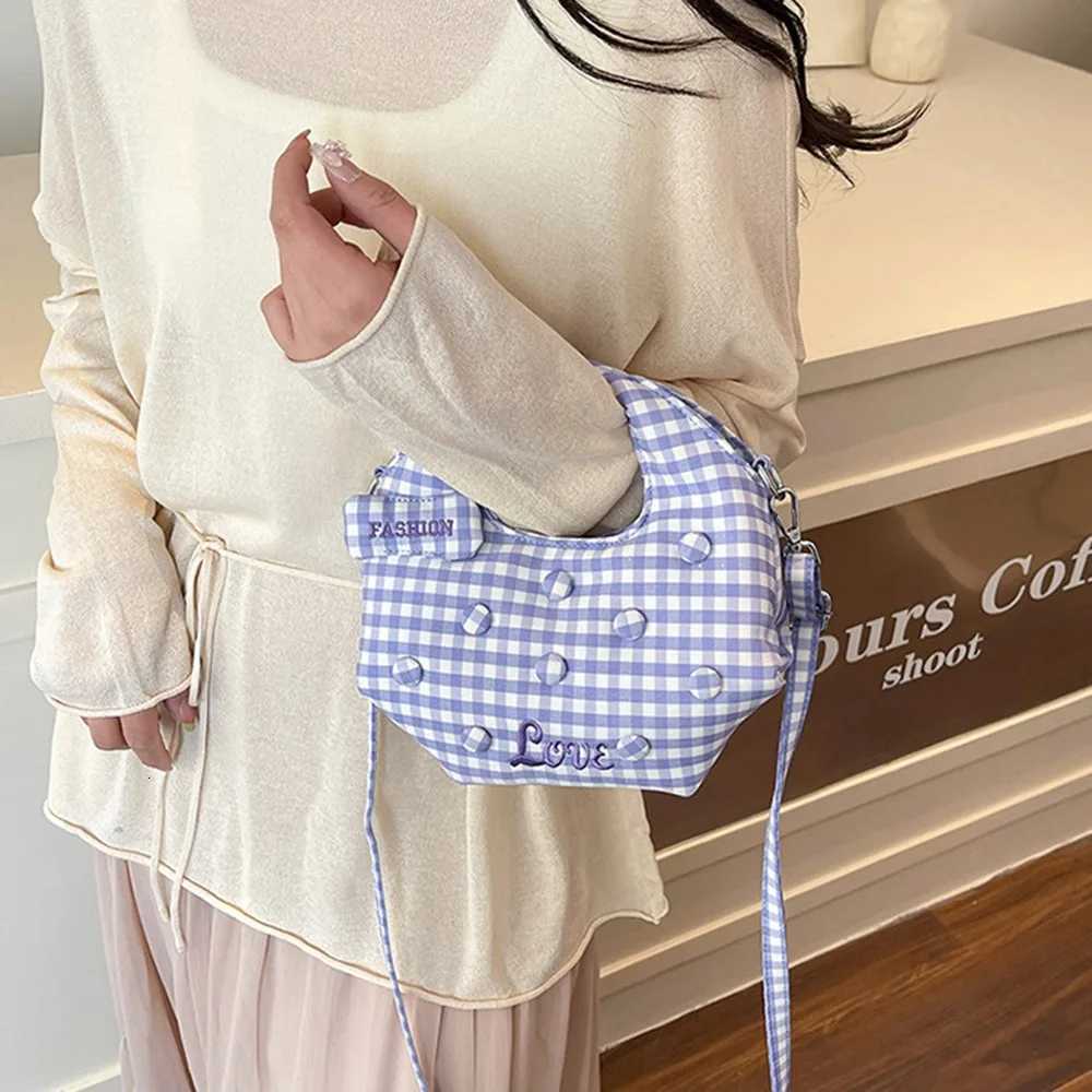 Cute Cookie Design Handbag Korean Style Large Capacity Crossbody Shoulder Bag Solid Color Nylon Girly Commuting Bag Outdoor Z251017