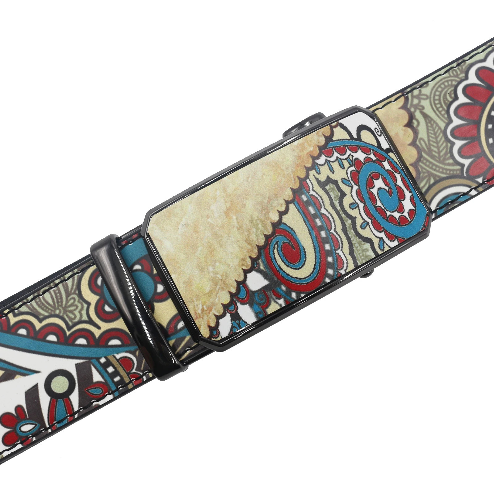 Elegant Hip hop Belts Quality PU Leather Belt Female Male Automatic Buckle Vintage Print Waist Straps 251010