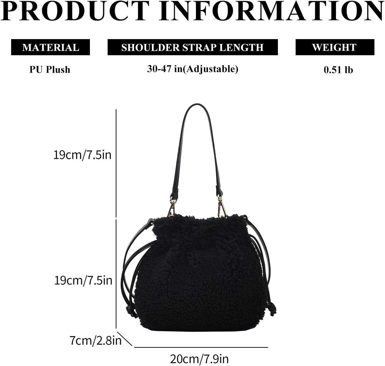 Fluffy Purse Faux Fur Purses for Women Furry Crossbody Bucket Bags Fuzzy Shoulder Tote Bag Z251017