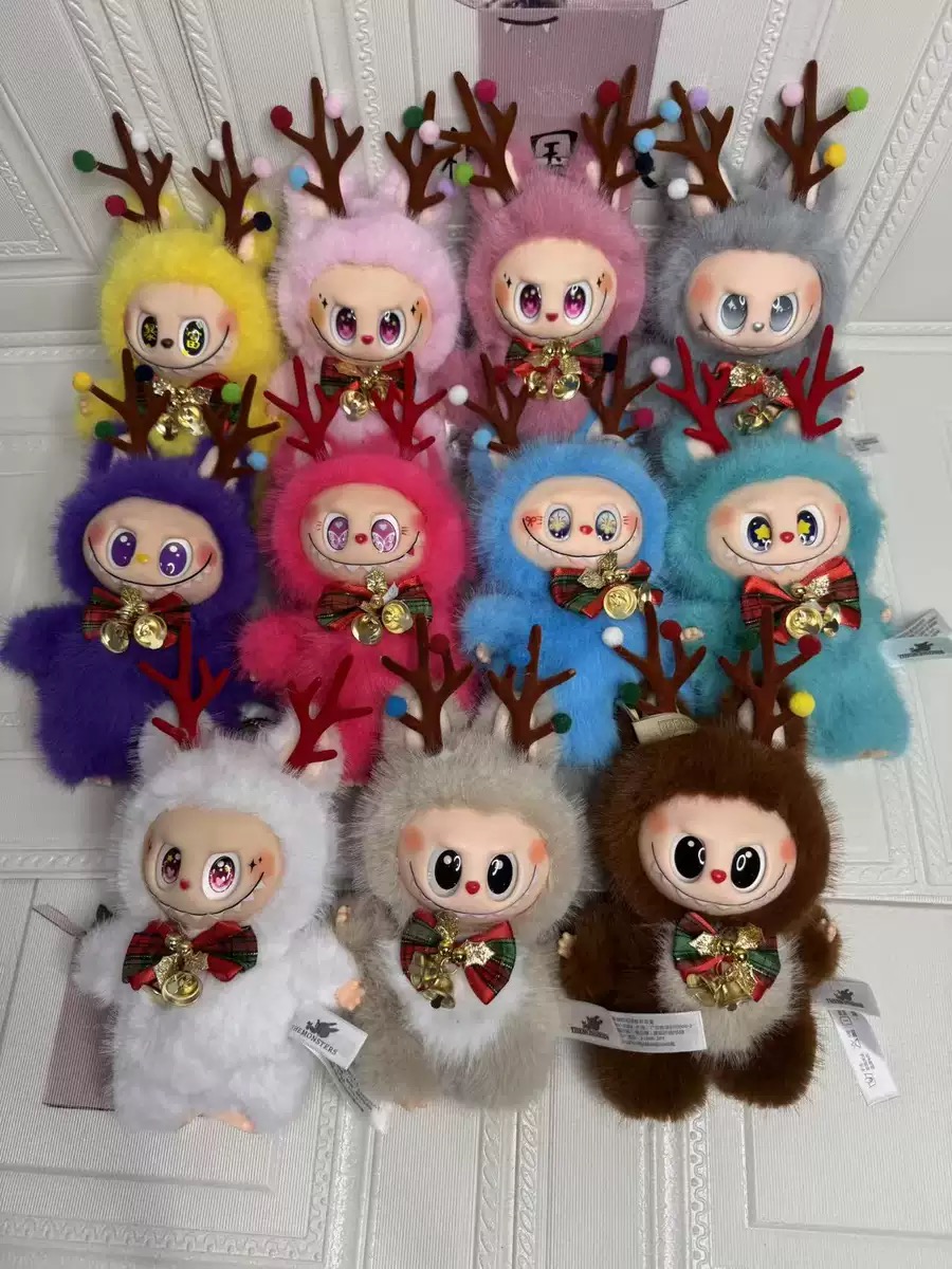 labubu doll V1 V2 V3 Monsters labubu Into Energy Series Blind Box Christmas present clothes Doll Keychain Decor Gift halloween