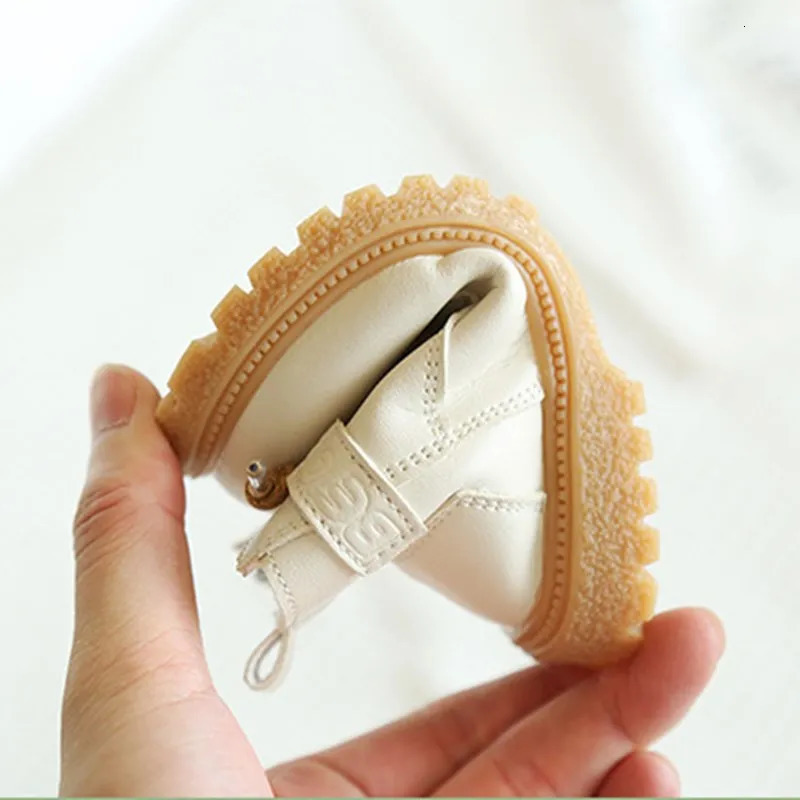 SpringAutumn Baby Boots Leather British Style Boys Fashion Boots Rubber Sole Zip Side Toddler Girls Ankle Boots 1525 251015